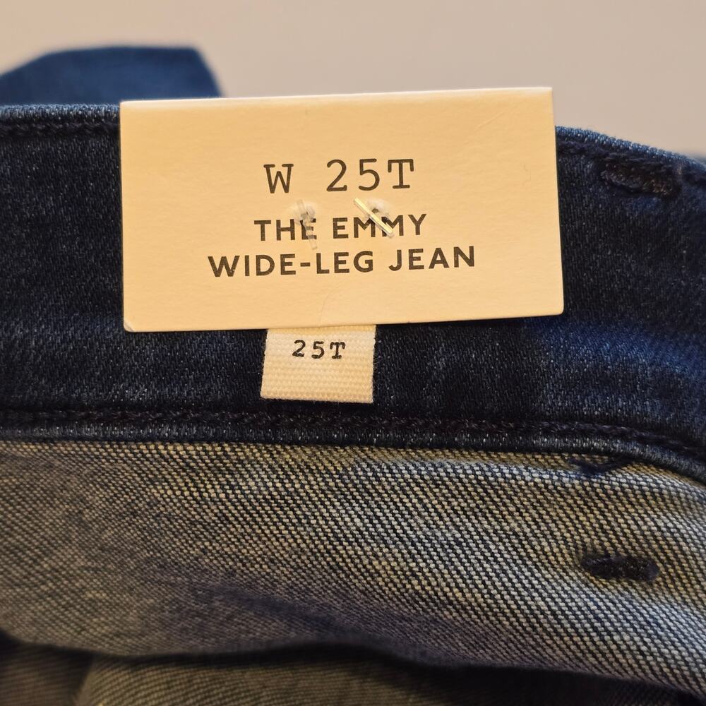 Madewell Jeans Womens Size 25T Blue The Tall Emmy Wide Leg High Rise Stretch NWT - Picture 7 of 14